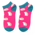 Miss Sparrow Trainer Socks Bamboo Cute Hedgehogs hot pink