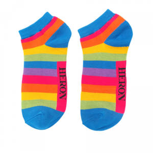 Miss Sparrow Trainer Männer-Socken Bamboo Thick Stripes rainbow