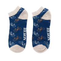 Miss Sparrow Trainer Mens Socks Bamboo Little Bikes navy