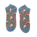 Miss Sparrow Trainer Männer-Socken Bamboo Foxes charcoal