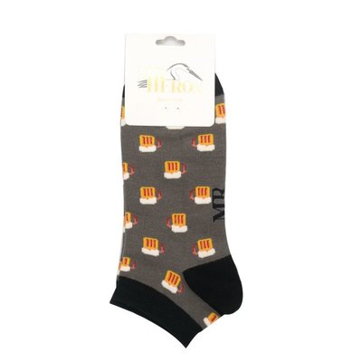 Miss Sparrow Trainer Mens Socks Bamboo Beer grey