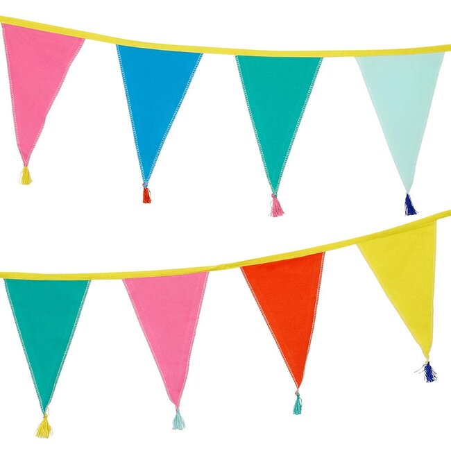 Bunting Fabric We love Birthdays rainbow