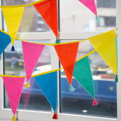 Talking Tables Bunting Fabric We love Birthdays rainbow