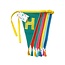 Bunting Fabric We love Birthdays rainbow embroidered