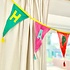 Talking Tables Bunting Fabric We love Birthdays rainbow embroidered