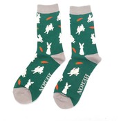 Miss Sparrow Männer-Socken Bunnies & Carrots green