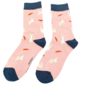 Miss Sparrow Socken Bamboo Bunnies & Carrots dusky pink