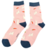 Miss Sparrow Socks Bamboo Bunnies & Carrots dusky pink
