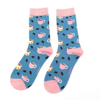 Miss Sparrow Socken Bamboo Coffee denim