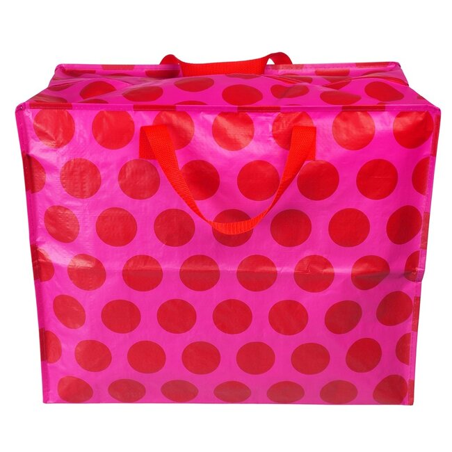 Jumbo bag Spotlight red on pink