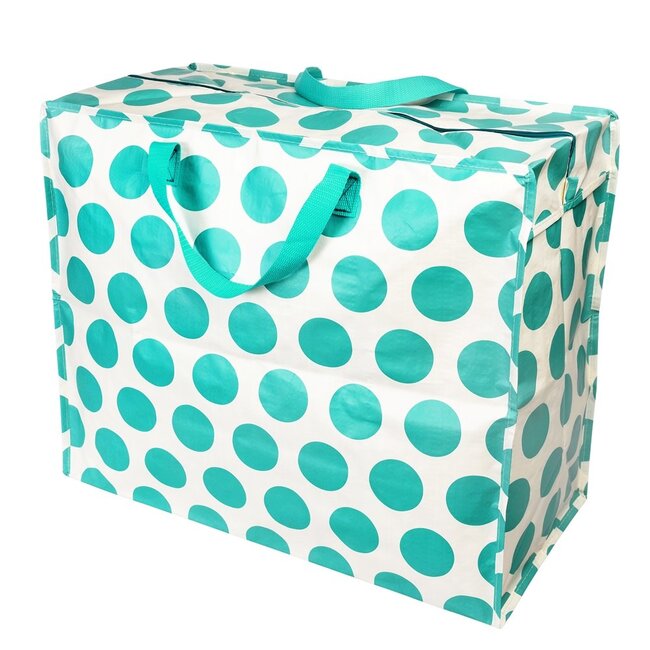 Jumbo bag Spotlight turquoise on cream