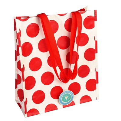 Rex London Shopping bag Spotlight red on cream
