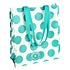 Rex London Shopping bag Spotlight turquoise on cream