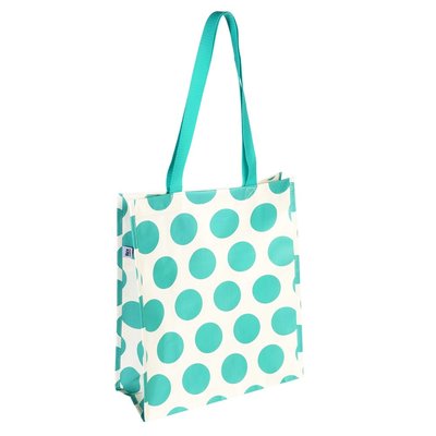 Rex London Shopping bag Spotlight turquoise on cream