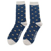 Miss Sparrow Männer-Socken Bamboo Honey Bees navy