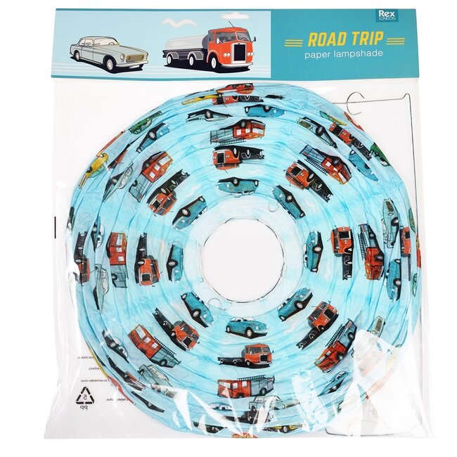 Papier Lampenschirm Road Trip