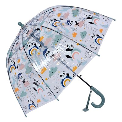Clayre & Eef Childrens umbrella Pandas blue