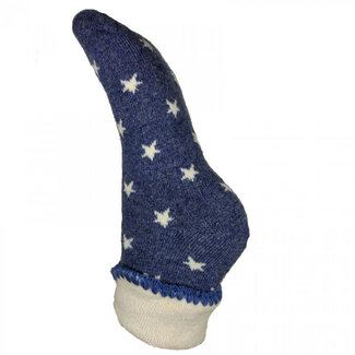 Gemjar Socken Wollmix extra thick Stars blue/cream