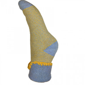 Gemjar Socks Woolmix extra thick Stripy blue/yellow