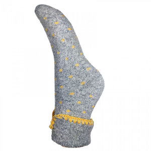 Joya Socken Wollmix extra thick Spotty Grey/Yellow