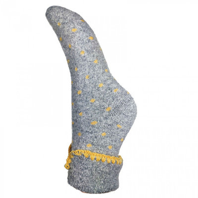 Gemjar Socken Wollmix extra thick Spotty Grey/Yellow