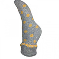 Joya Socken Wollmix extra thick Spots grey/yellow