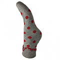 Joya Socken Wollmix extra thick Spots grey/red