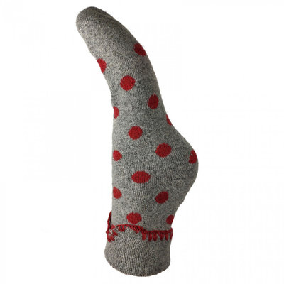 Joya Socks Woolmix extra thick Spots grey/red
