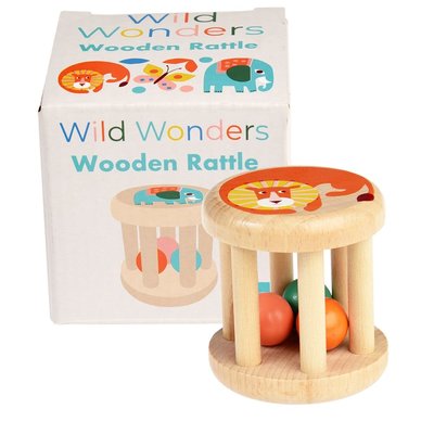 Rex London Wooden Rattle Wild Wonders