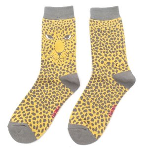 Miss Sparrow Socks Bamboo Leopard yellow