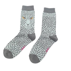 Miss Sparrow Socken Bamboo Leopard duck egg