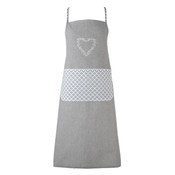 Clayre & Eef Kitchen apron Heart grey