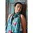 Schal Cotton Exotic Bird teal