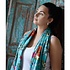 Powell Craft Scarve Cotton Exotic Bird teal