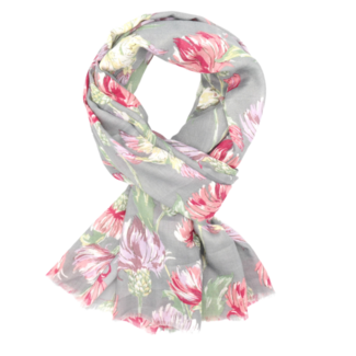 M&K Collection Schal Thistle and Bird grey