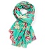 M&K Collection Scarve Thistle and Bird aqua