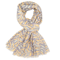 M&K Collection Scarve Funky Leaves grey