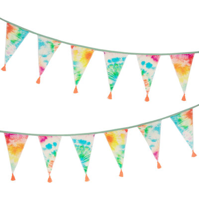 Talking Tables Bunting Fabric Rainbow Tie Dye