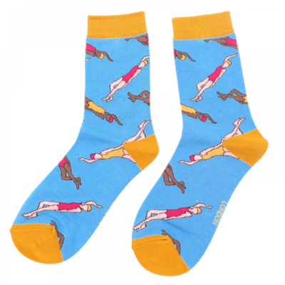 Miss Sparrow Socks Bamboo Swimmers powder blue