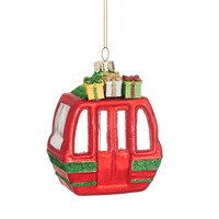 Sass & Belle Christmas Decoration Cable Car with Presents