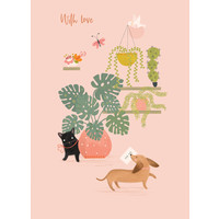 Otter House Karte Olive & Wilma Cat and Dog