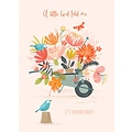 Otter House Karte Olive & Wilma Flower Cart