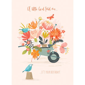 Otter House Card Olive & Wilma Flower Cart