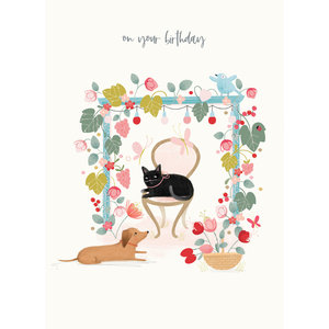 Otter House Card Olive & Wilma Pergola