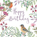 Otter House Card Vintage Garden Happy Birthday