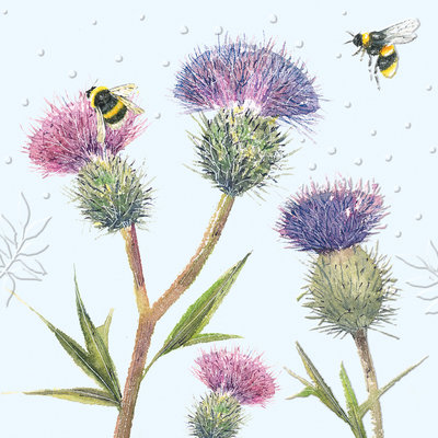 Otter House Card Beautiful Blooms Thistle