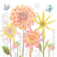 Otter House Card Beautiful Blooms Dahlia