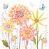 Otter House Card Beautiful Blooms Dahlia