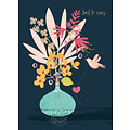 Otter House Card Olive & Wilma Flower Vase