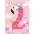 Otter House Card Rainbow Pops 2nd Birthday Flamingo